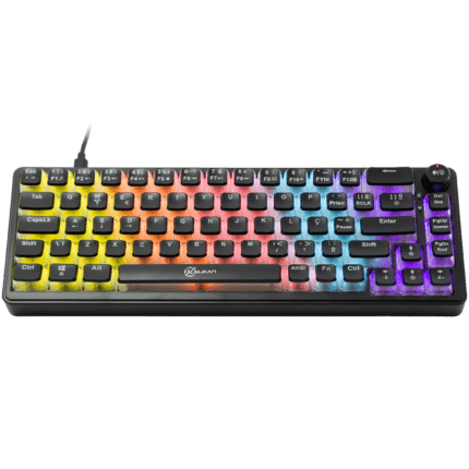 TECLADO MECANICO GAMER KALKAN DRAKAR 65% RAINBOW SW. BROWN